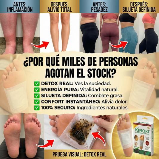 PARCHES KINOKI™ | ADIÓS CANSANCIO CRÓNICO + QUEMA GRASA + ENERGÍA AL DESPERTAR +